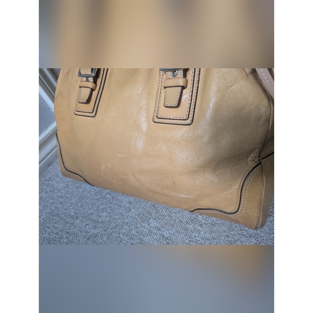Coach Hamilton Tote Women Large Camel Tan Leather Buckle Satchel Handbag F13811 - Picture 15 of 16